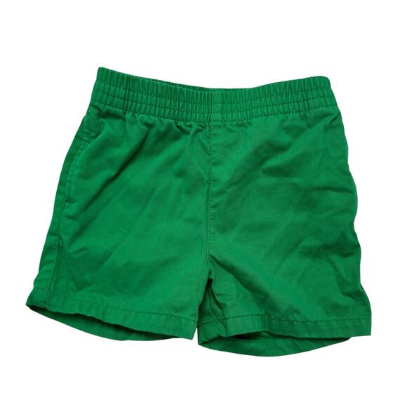 PRIMARY Bright Green Chino Pocket Short Size 18-24 Months Elastic Waist Cotton - Picture 1 of 3